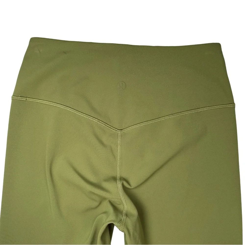 Lululemon Nulu and Crisscross Mesh Stirrup Tight‎ Bronze Green W5ERXS Size 6